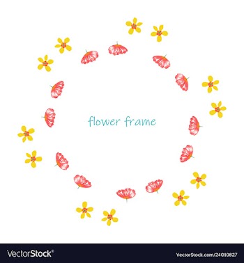 Floral setcolorful purple floral collection with vector image