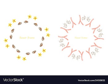 Floral setcolorful purple floral collection with vector image