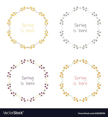 Floral setcolorful purple floral collection with vector image