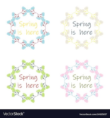 Floral setcolorful purple floral collection with vector image