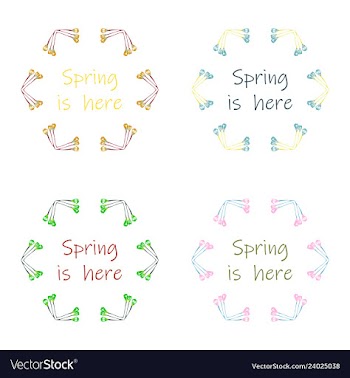 Floral setcolorful purple floral collection with vector image