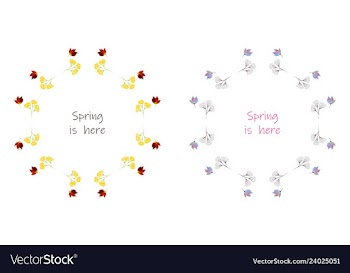 Floral setcolorful purple floral collection with vector image
