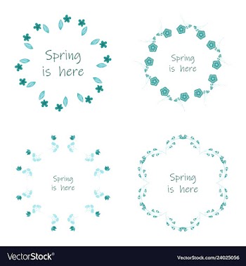 Floral setcolorful purple floral collection with vector image