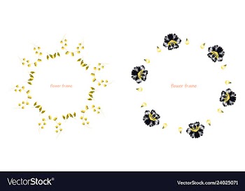 Floral setcolorful purple floral collection with vector image