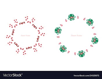 Floral setcolorful purple floral collection with vector image
