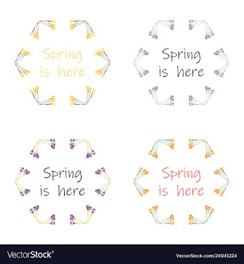 Floral setcolorful purple floral collection with vector image