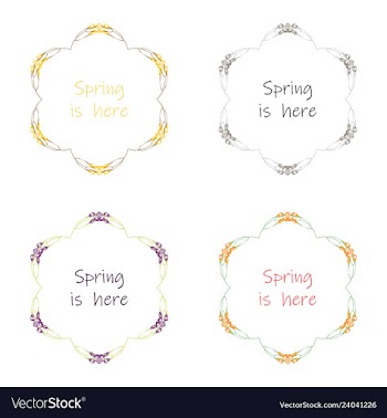 Floral setcolorful purple floral collection with vector image