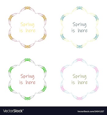 Floral setcolorful purple floral collection with vector image