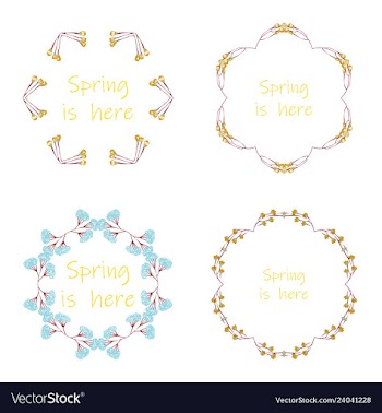 Floral setcolorful purple floral collection with vector image