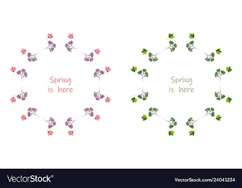 Floral setcolorful purple floral collection with vector image