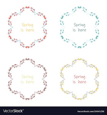 Floral setcolorful purple floral collection with vector image