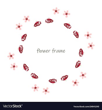 Floral setcolorful purple floral collection with vector image