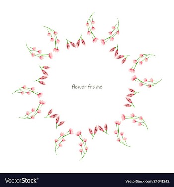 Floral setcolorful purple floral collection with vector image