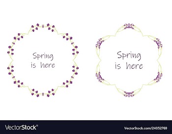 Floral setcolorful purple floral collection with vector image