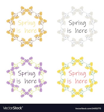 Floral setcolorful purple floral collection with vector image