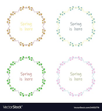 Floral setcolorful purple floral collection with vector image