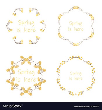 Floral setcolorful purple floral collection with vector image