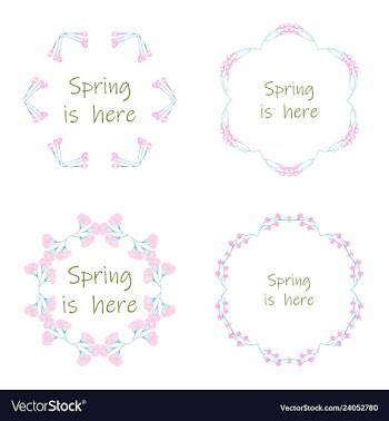 Floral setcolorful purple floral collection with vector image