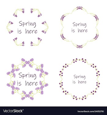Floral setcolorful purple floral collection with vector image