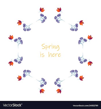 Floral setcolorful purple floral collection with vector image