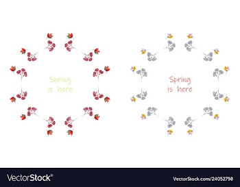 Floral setcolorful purple floral collection with vector image