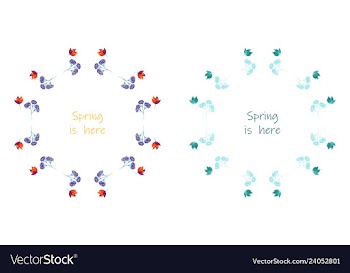 Floral setcolorful purple floral collection with vector image