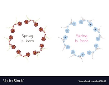 Floral setcolorful purple floral collection with vector image