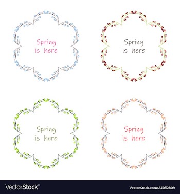 Floral setcolorful purple floral collection with vector image