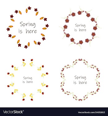 Floral setcolorful purple floral collection with vector image