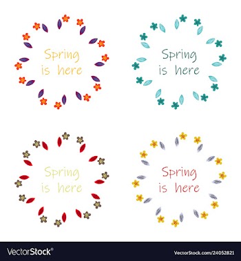Floral setcolorful purple floral collection with vector image