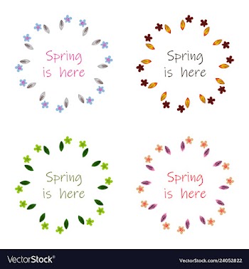 Floral setcolorful purple floral collection with vector image