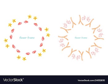 Floral setcolorful purple floral collection with vector image
