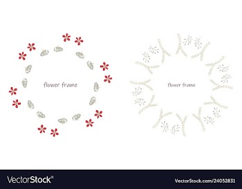 Floral setcolorful purple floral collection with vector image