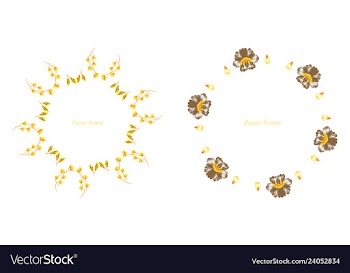 Floral setcolorful purple floral collection with vector image