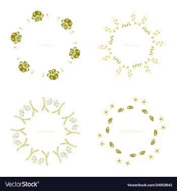 Floral setcolorful purple floral collection with vector image