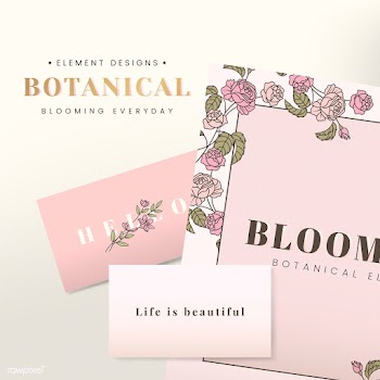 Floral stationery design | Free stock vector - 559498