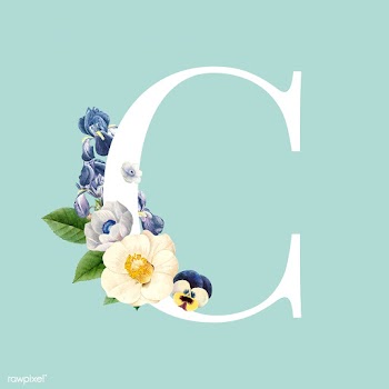 Floral styled letter C typography | Free stock vector - 564243