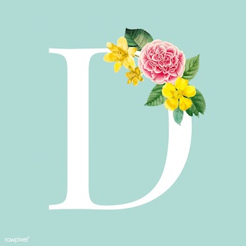 Floral styled letter D typography | Free stock vector - 564216