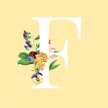Floral styled letter F typography | Free stock vector - 564263