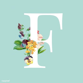 Floral styled letter F typography | Free stock vector - 564301