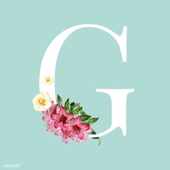Floral styled letter G typography | Free stock vector - 564306