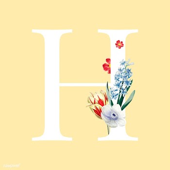 Floral styled letter H typography | Free stock vector - 564282