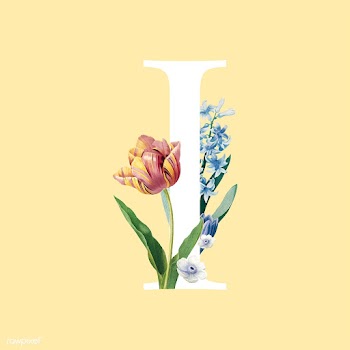 Floral styled letter I typography | Free stock vector - 564285