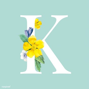 Floral styled letter K typography | Free stock vector - 564325