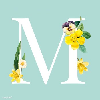 Floral styled letter M typography | Free stock vector - 564322