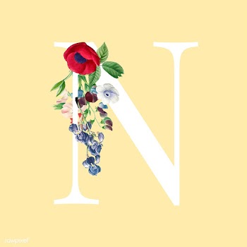 Floral styled letter N typography | Free stock vector - 564224