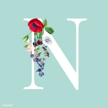 Floral styled letter N typography | Free stock vector - 564248