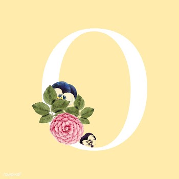 Floral styled letter O typography | Free stock vector - 564229
