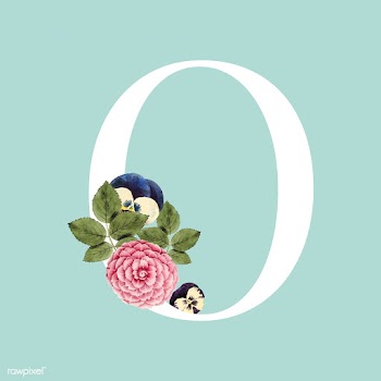 Floral styled letter O typography | Free stock vector - 564242