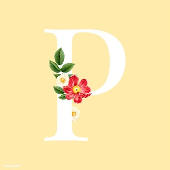 Floral styled letter P typography | Free stock vector - 564245